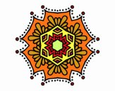 Desenho Mandala flor simétrico pintado por Danielli22