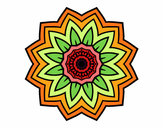Desenho Mandala flores de girassol pintado por Carlamotta