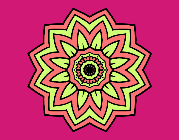 Desenho Mandala flores de girassol pintado por missmirim