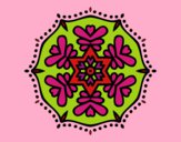 Desenho Mandala simétrica pintado por missmirim
