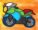 Desenho Moto esportiva pintado por Mentinha