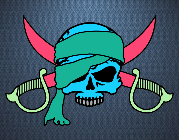 Desenho Símbolo pirata pintado por daniela200