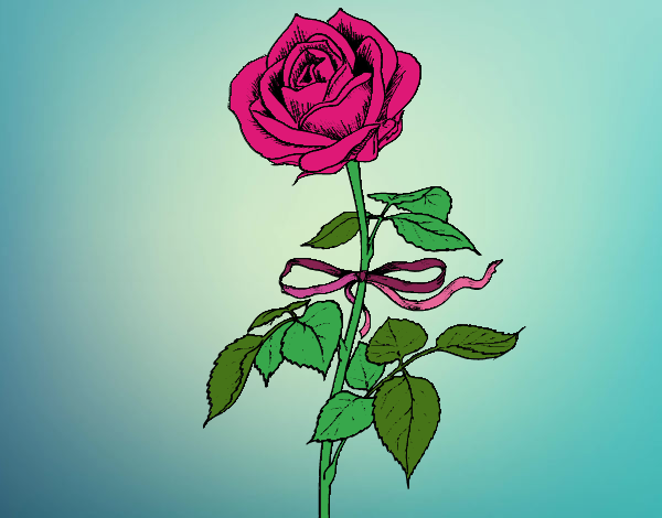 Desenho Uma rosa pintado por Pilly