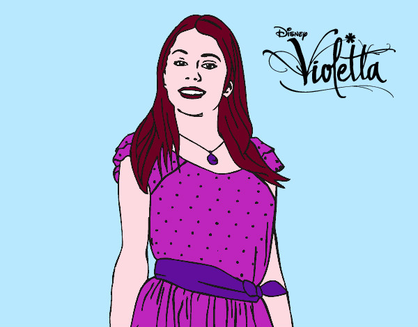 Desenho Violetta Disney Channel pintado por missmirim