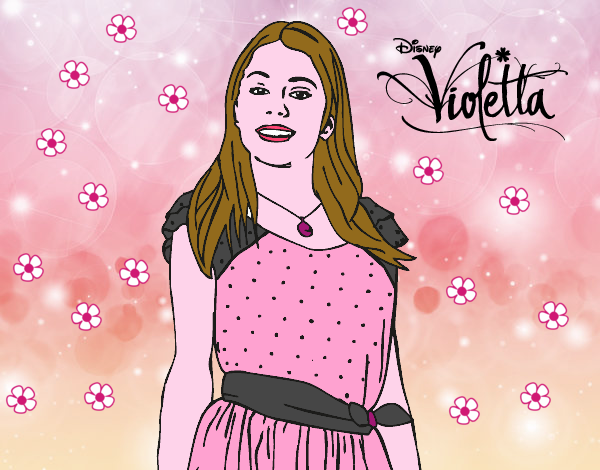 Desenho Violetta Disney Channel pintado por NadiaSanto