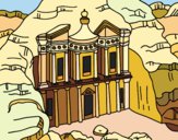 Desenho Al Khazneh de Petra pintado por Claupulzi