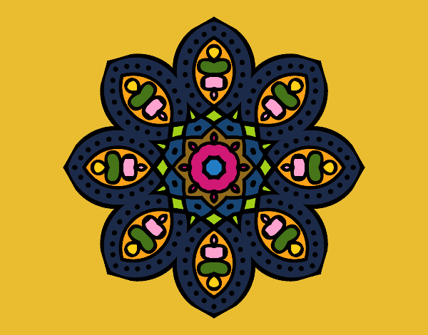 Desenho Mandala árabe pintado por Claupulzi
