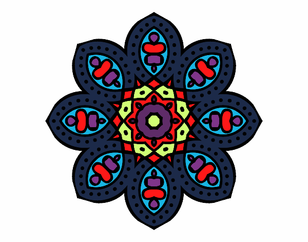 Desenho Mandala árabe pintado por divana