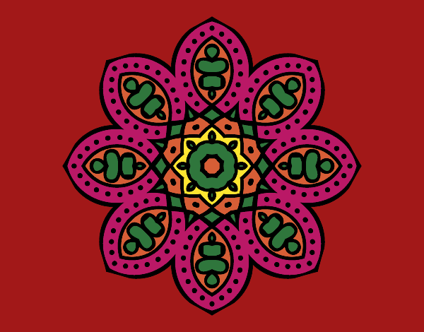 Desenho Mandala árabe pintado por TESOURAO