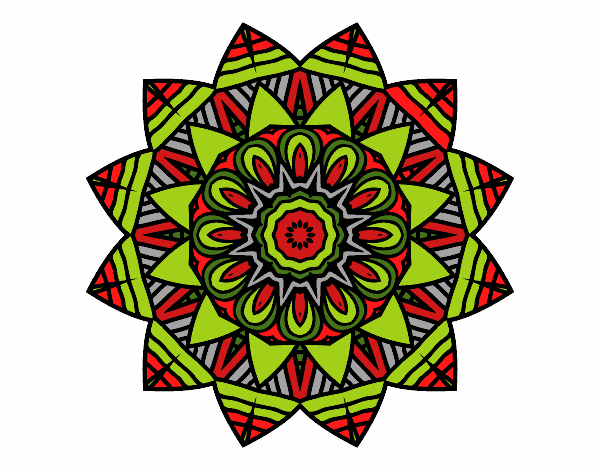 Desenho Mandala de fruto pintado por divana