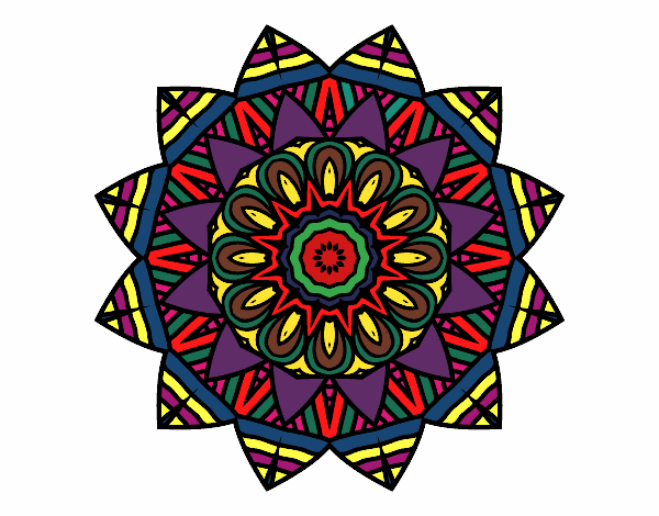 Desenho Mandala de fruto pintado por divana