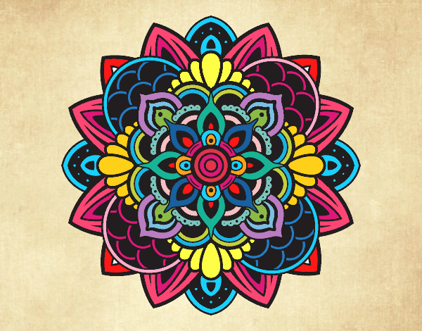 Desenho Mandala decorativa pintado por jehangelis