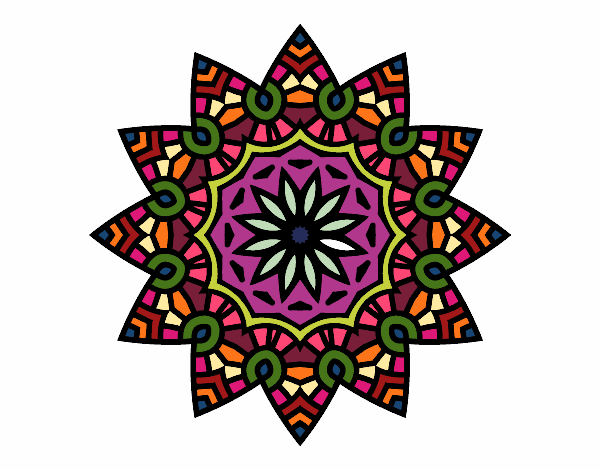 Mandala estrela floral