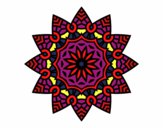 Desenho Mandala estrela floral pintado por divana