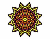 Desenho Mandala estrela pintado por divana