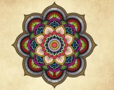 Desenho Mandala flor oriental pintado por Claupulzi