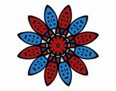 Desenho Mandala flores com pétalas pintado por divana