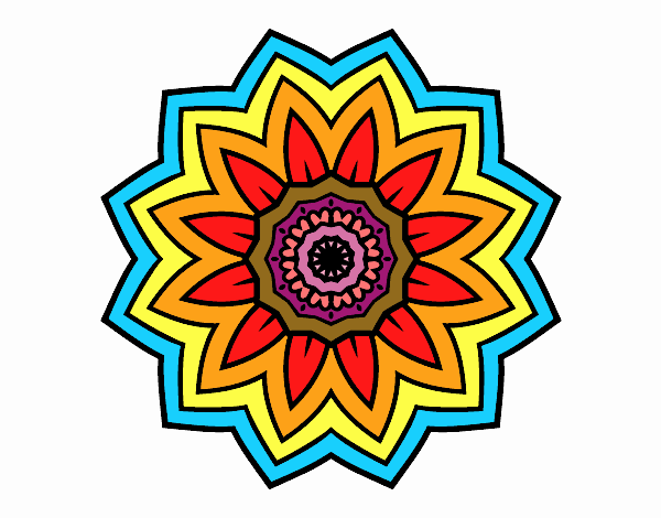 Desenho Mandala flores de girassol pintado por Danielli22