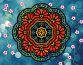 Desenho Mandala mosaico modernista pintado por veraluz