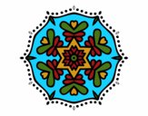 Desenho Mandala simétrica pintado por divana