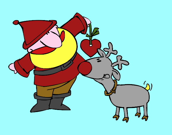 Papai Noel e Rudolf