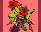 Desenho Ramo de flores pintado por veraluz