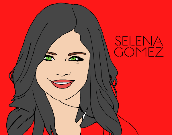 Desenho Selena Gomez sorrindo pintado por miguelalfo