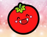 Desenho Tomate sorridente pintado por jehangelis