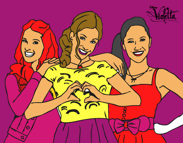 Desenho Violetta, Francesca e Camila pintado por miguelalfo