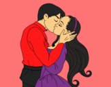 Desenho Beijo de amor pintado por morena_245