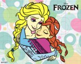Desenho Frozen Elsa e Anna pintado por NatyGomes
