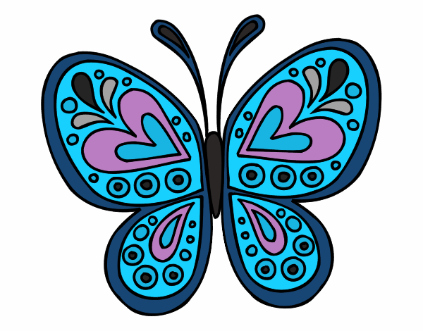 Desenho Mandala borboleta pintado por Marilene2 