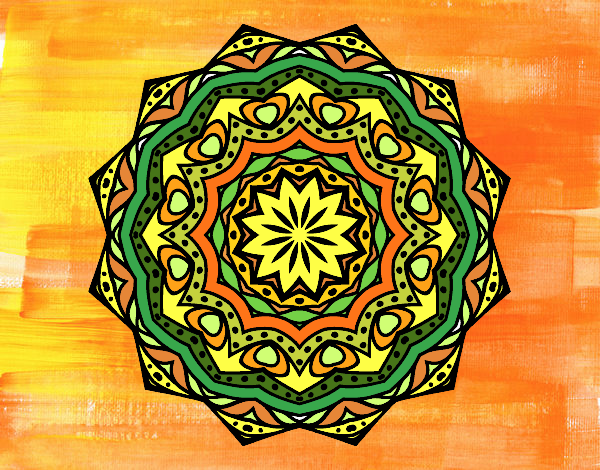 Desenho Mandala com estrato  pintado por cirleiech