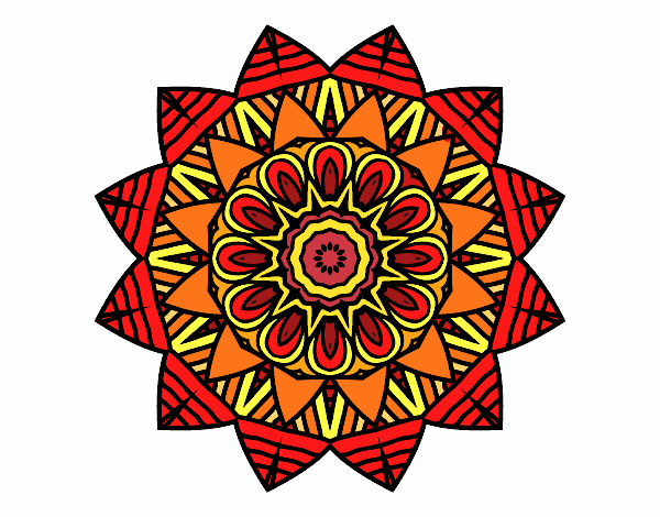 Desenho Mandala de fruto pintado por MMLOPES