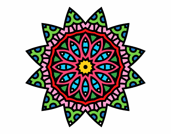 Desenho Mandala estrela pintado por cirleiech