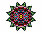 Desenho Mandala estrela pintado por cirleiech