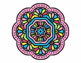 Desenho Mandala mosaico modernista pintado por Sussu