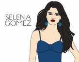 Desenho Selena Gomez pintado por sorte