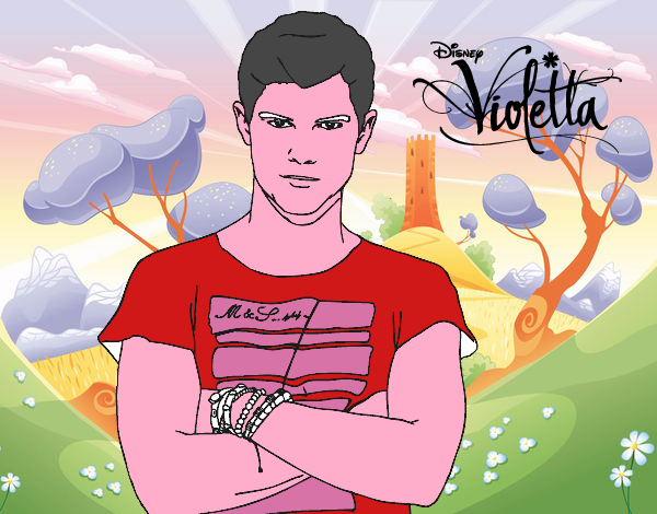 Desenho Violetta - Diego pintado por edet