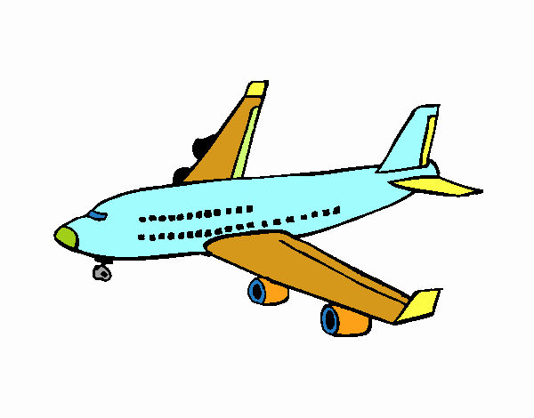 Desenho Avião de passageiros pintado por davipe