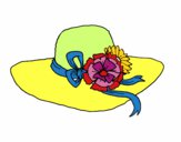Desenho Chapéu por flores pintado por Graci