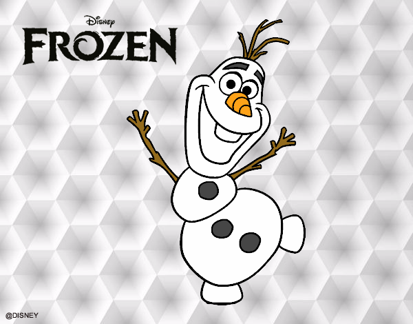 Desenho Frozen Olaf a dançar pintado por Fofurinha