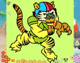 Desenho Jogador tigre pintado por lhayzlla