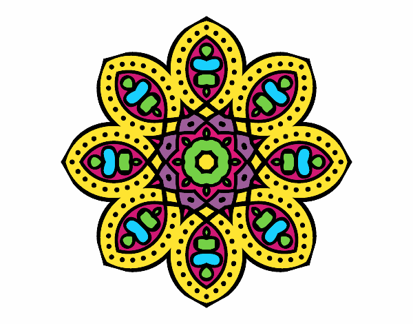 Desenho Mandala árabe pintado por GiRomani