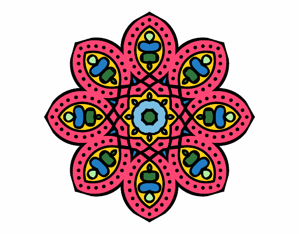 Desenho Mandala árabe pintado por Myakar