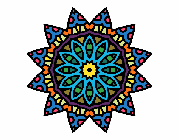Desenho Mandala estrela pintado por GiRomani