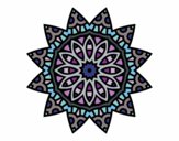 Desenho Mandala estrela pintado por Telmapab
