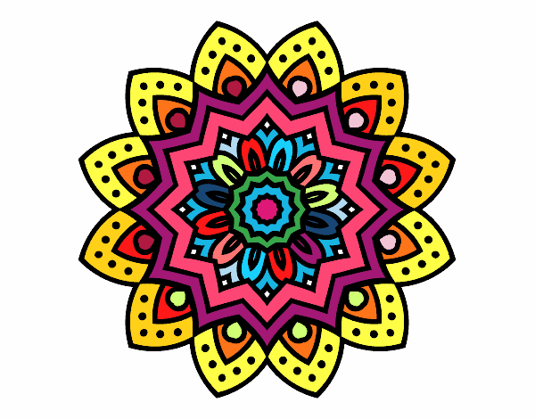 Desenho Mandala flor natural pintado por lhayzlla