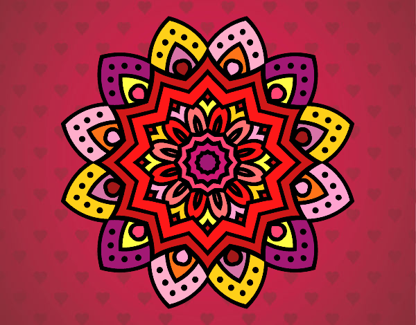 Desenho Mandala flor natural pintado por arinha