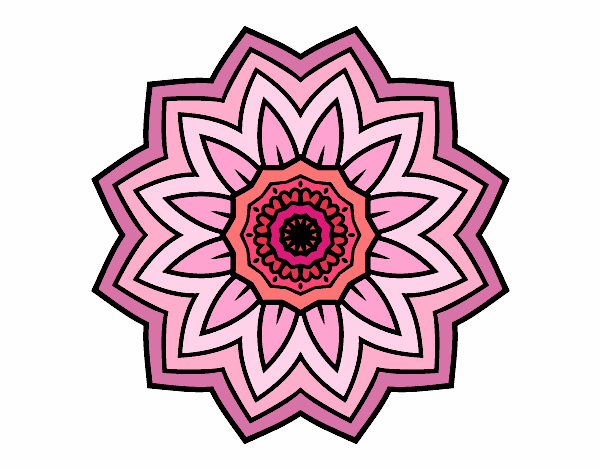 Desenho Mandala flores de girassol pintado por Telmapab